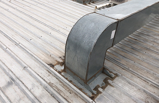 Cracked ridge capping and broken tiles before repair, Adelaide